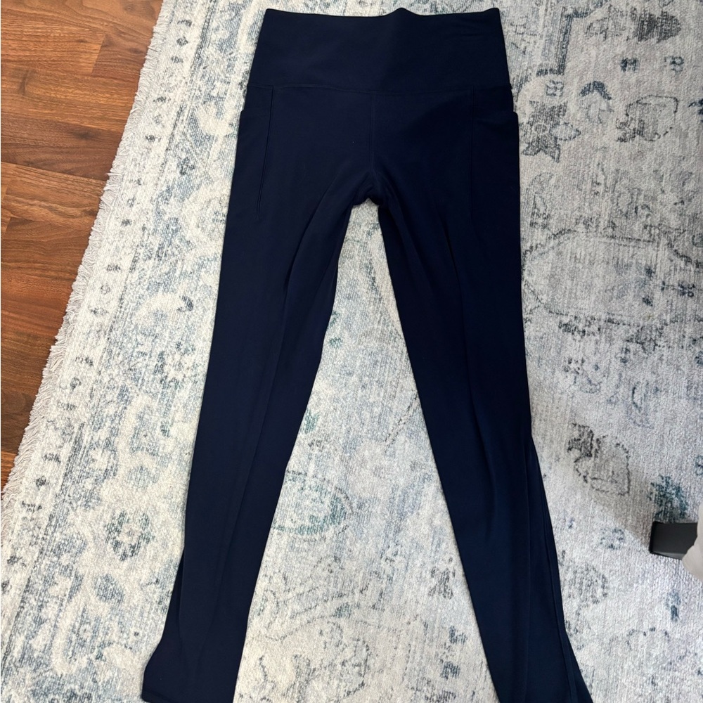 Navy High-Waisted Leggings